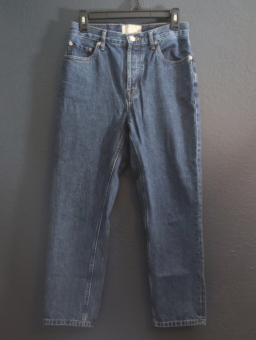 Everlane The 90s Cheeky Organic Cotton Blue Ankle Straight-Leg Jeans